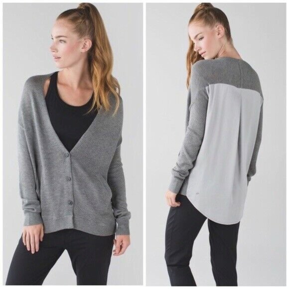 lululemon athletica Sweaters - Lululemon Cardi In The Front Button Up Cardigan Sweater Long Sleeve Women